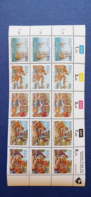 SOUTH AFRICA 1992 NATIONAL STAMP DAY-CAPE OF GOOD HOPE POSTAL STONES