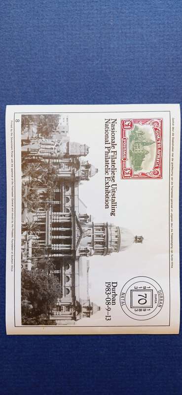 SOUTH AFRICA 1983 NATIONAL PHILATELIC EXHIBITION DURBAN