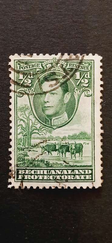 BECHUANALAND PROTECTORATE 1938-44 KING GEORGE VI AND LANDSCAPE