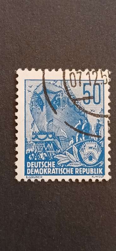 DDR 1955 DEFINITIVES-5 YEAR PLAN NEW COLORS