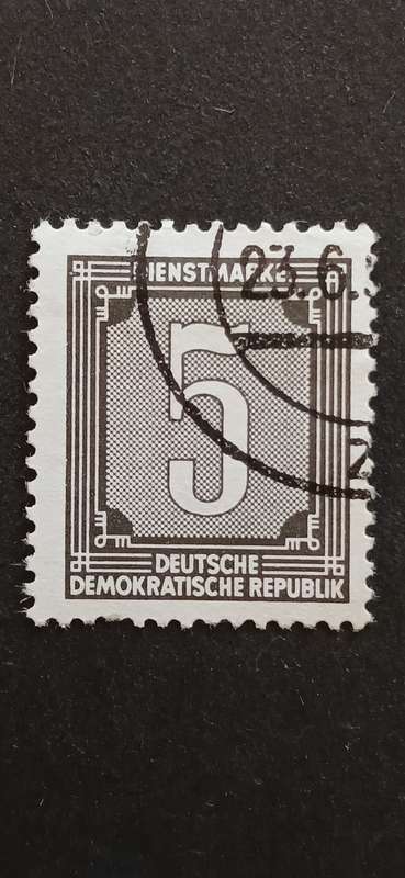 DDR 1956 DIGITS-OFFICIAL STAMPS FOR ADMINISTRATION POSTS
