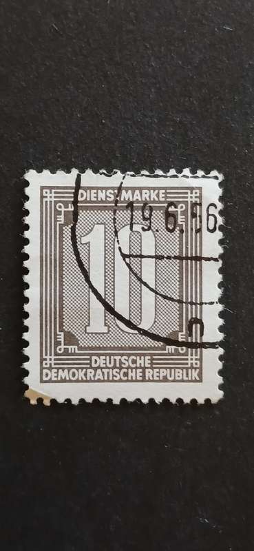 DDR 1956 DIGITS-OFFICIAL STAMPS FOR ADMINISTRATION POSTS