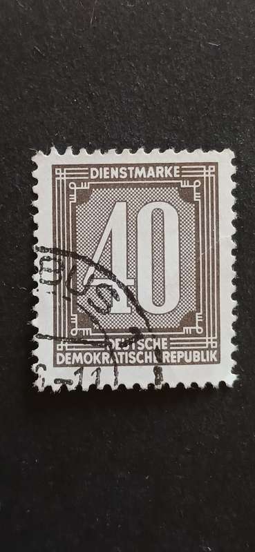 DDR 1956 DIGITS-OFFICIAL STAMPS FOR ADMINISTRATION POSTS