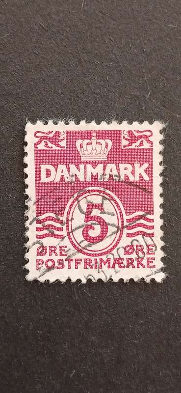 DENMARK 1938 WAVY LINES STEELPRINTING