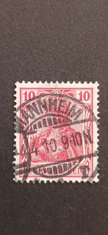 GERMAN EMPIRE 1902 GERMANIA-INSCRIPTION `DEUTSCHES REICH`
