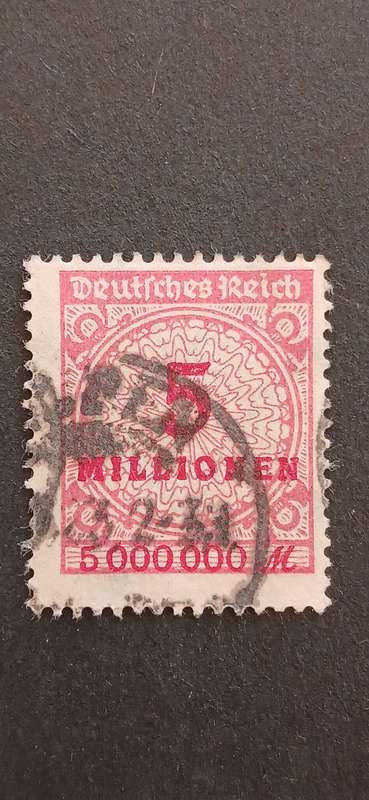 GERMAN EMPIRE 1923 OVERPRINTED STAMPS