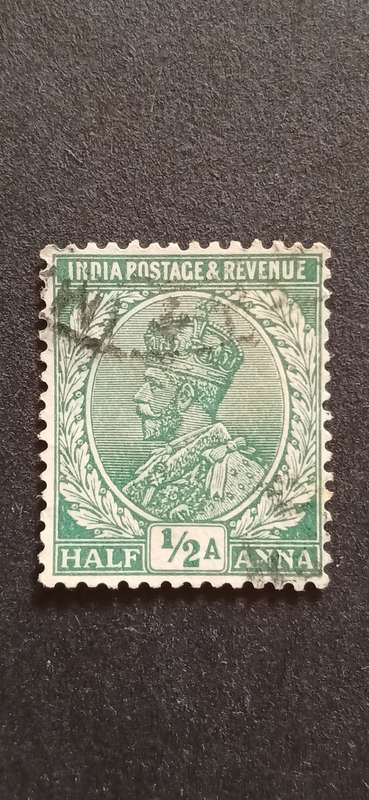 INDIA 1911-12 KING GEORGE V 1865-1936 INSCRIPTION `INDIA POSTAGE`