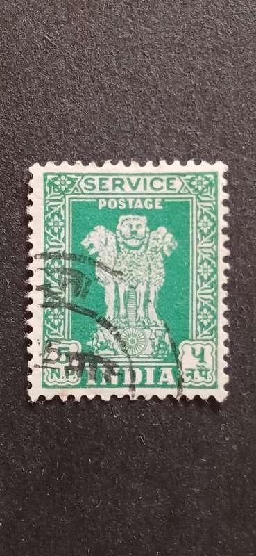 INDIA 1957 SERVICE STAMPS CAPITAL OF ASOKA PILLAR