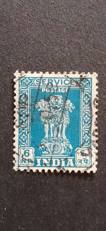 INDIA 1957 SERVICE STAMPS CAPITAL OF ASOKA PILLAR