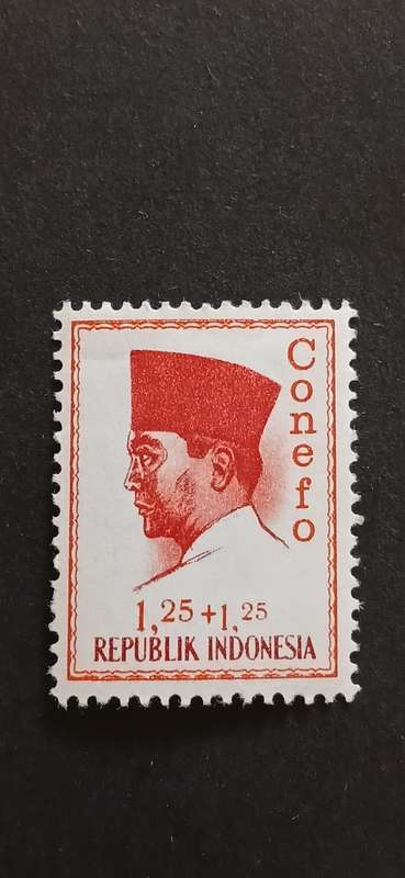 INDONESIA 1965 CONFERENCE OF `NEW EMERGING FORCE` JAKARTA INSCRIBED `CONEFO` & SURTAXED