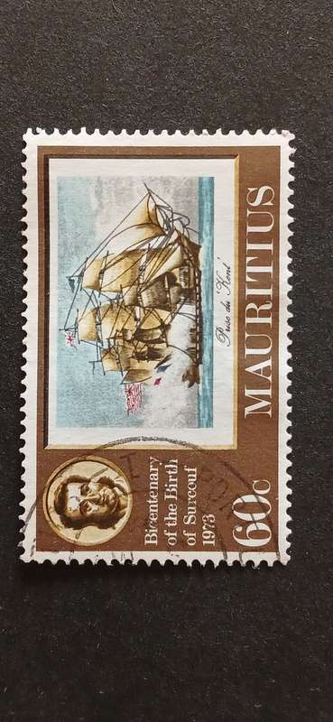 MAURITIUS 1973 200TH ANNIV OF THE BIRTH OF ROBERT SURCOUF 1773-1827