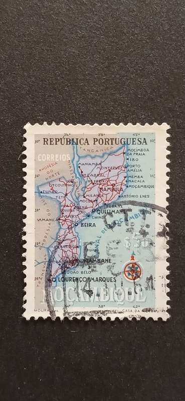 MOZAMBIQUE 1954 MAP OF MOZAMBIQUE
