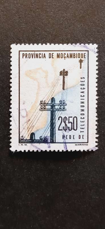 MOZAMBIQUE 1965 TAX STAMPS TAX FOR TELECOMMUNICATIONS