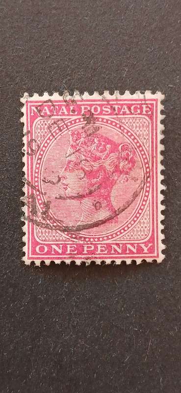 NATAL 1874-78 QUEEN VICTORIA INSCRIPTION `NATAL POSTAGE`