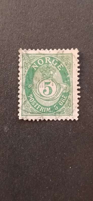 NORWAY 1893-98 POSTHORN `NORGE IN CAPITALS WITH SERIFS