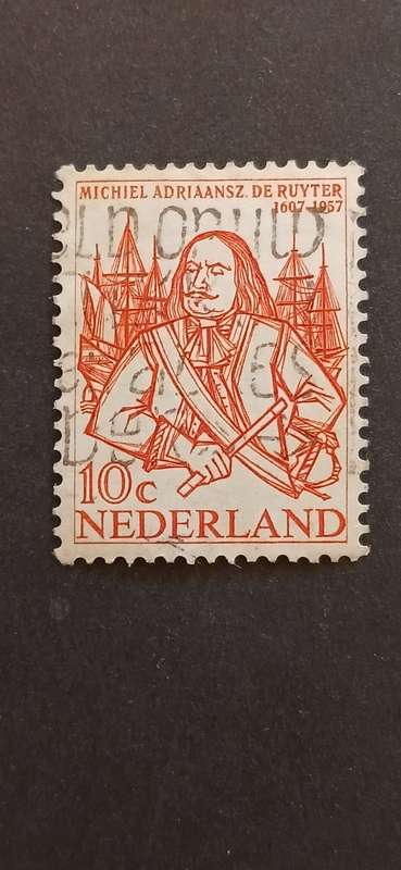 NETHERLANDS 1957 350TH ANNIV OF THE BIRTH OF RUYTER