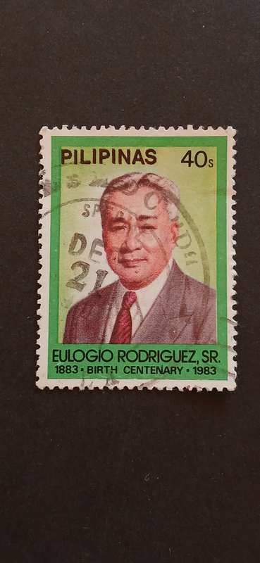 PHILIPPINES 1983 100TH ANNIV OF THE BIRTH OF EULOGIO RODRIGUEZ(FORMER PRESIDENT OF SENATE)1883-1964