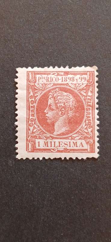 PUERTO RICO 1898 KING ALFONSO XII OF SPAIN