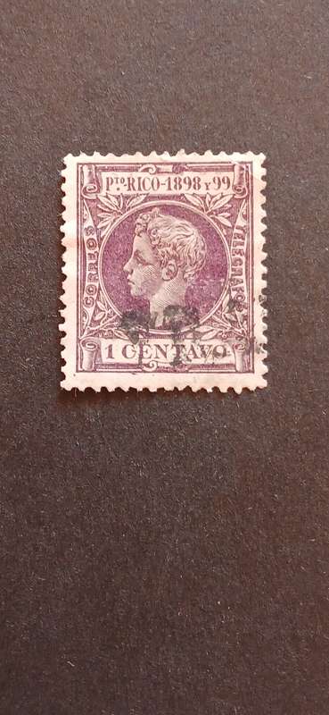 PUERTO RICO 1898 KING ALFONSO XII OF SPAIN