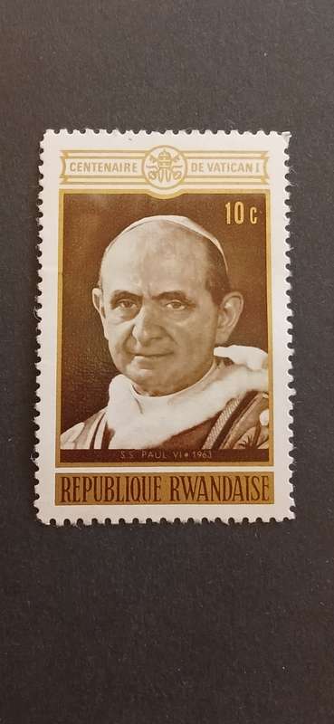 RWANDA 1970 100TH ANNIV OF THE 1ST VATICAN COUNCIL