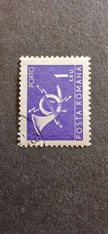 ROMANIA 1967 POSTAGE DUE STAMPS- NATIONAL POST & TELECOMMUNICATIONS(WATERMARKED)