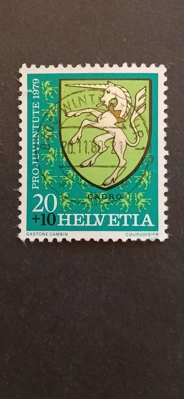 SWITZERLAND 1979 PRO JUVENTUTE- MUNICIPAL COAT OF ARMS
