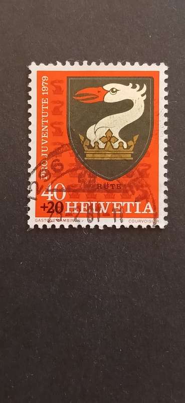 SWITZERLAND 1979 PRO JUVENTUTE- MUNICIPAL COAT OF ARMS