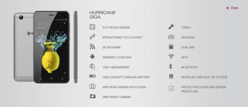 Brand new Hurricane Smart Phone.