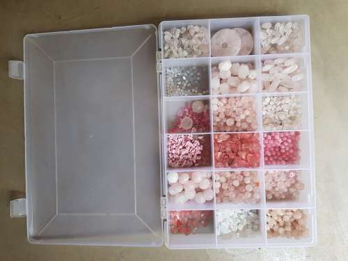 Rose quartz and other gemstone beads
