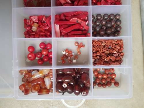 Red Coral, Carnelian, Jasper, Sundry SemiPrecious Beads