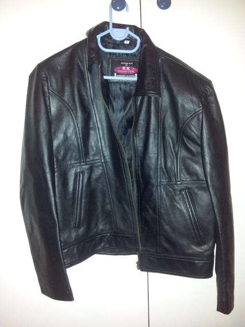 Genuine Leather Jacket - Black, Medium