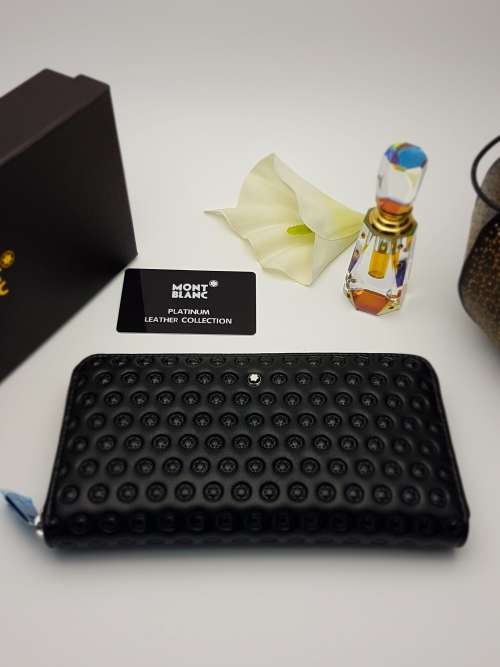BRAND NEW MONT BLANC DESIGNER GENUINE LEATHER WALLET FOR SALE