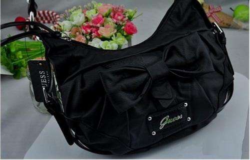 GUESS Handbag - Black Leather look Butterfly