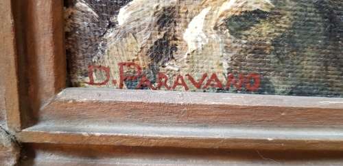 ORIGINAL DINO PARAVANO OIL PAINTING - IN ORIGINAL FRAME VALUE R9000.00