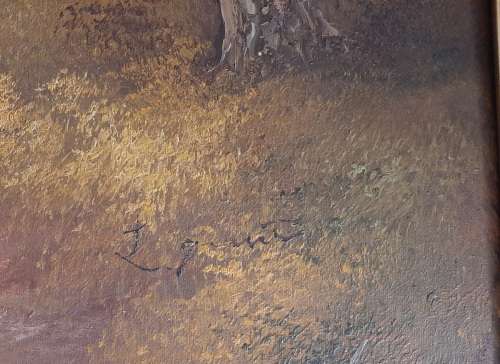 LARGE ORIGINAL OIL PAINTING IN BEAUTIFUL FRAME -SIGNED