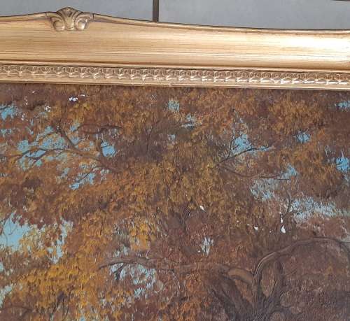 LARGE ORIGINAL OIL PAINTING IN BEAUTIFUL FRAME -SIGNED