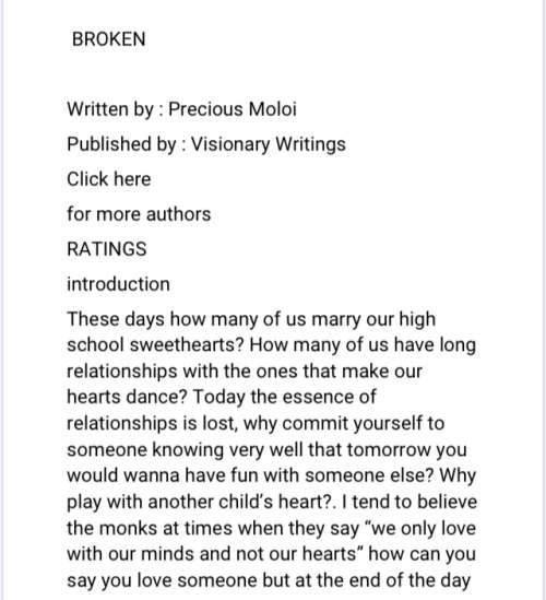 Broken By Precious Moloi(PDF)