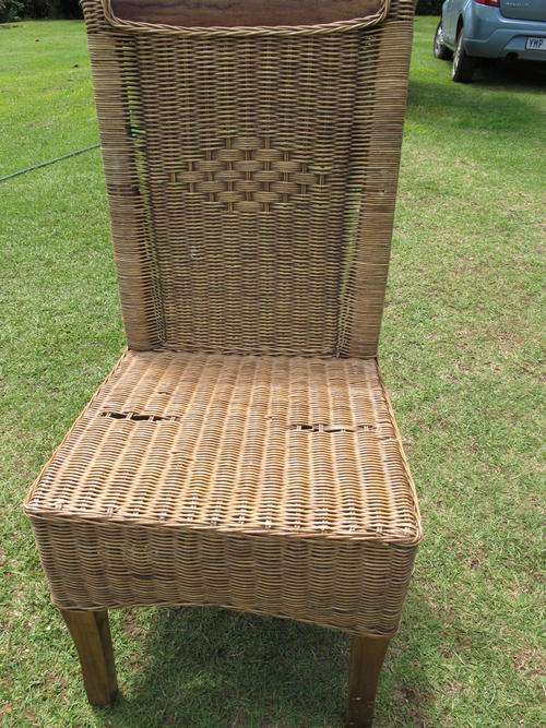 RATTAN and Teak CHAIR!!