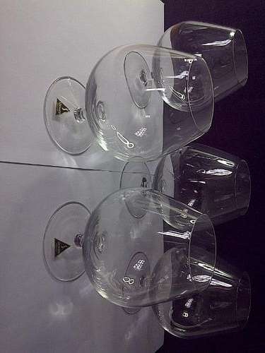 CRYSTAL!! Set of 5 SUSSMUTH Crystal Cognac Glasses