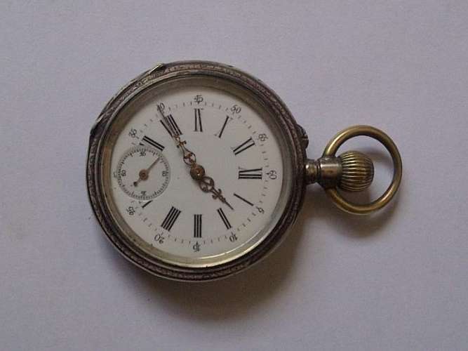 Antique Remontoir 6 Rubis Pocket Watch .800 Silver