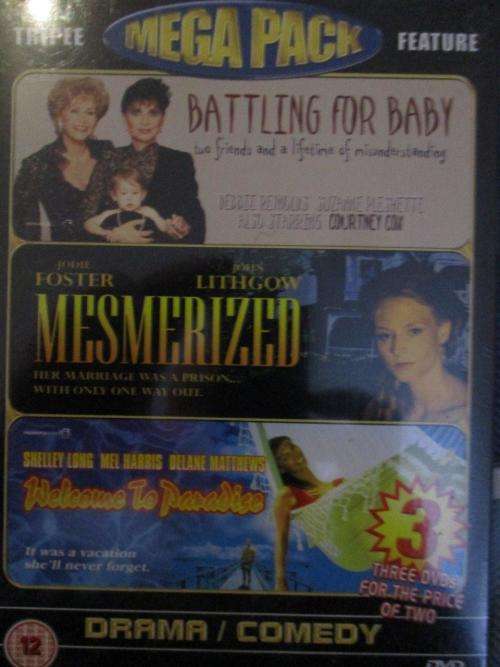 DVD - Triple Mega Pack Feature (Battling for baby / Mesmerized / Welcome to paradise - (New Sealed)