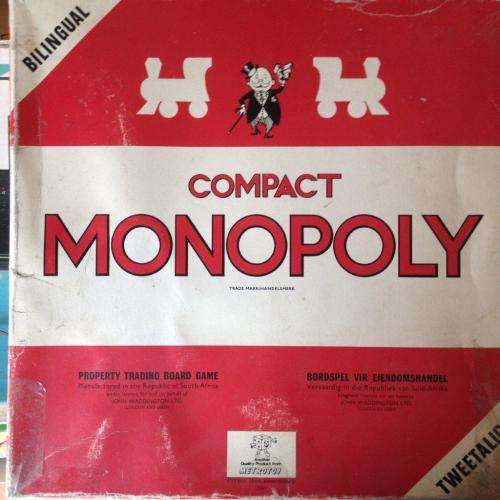 Vintage Compact Monopoly Bilingual - Metrotoy - Made in RSA