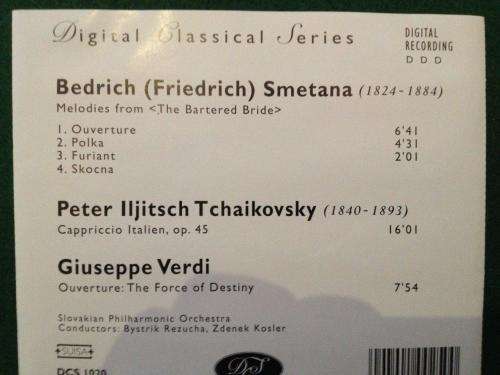 CD - Smetana Tchaikovsky Verdi