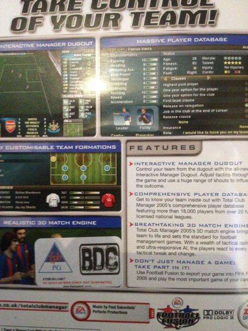 PS2 - Total Club Manager 2005