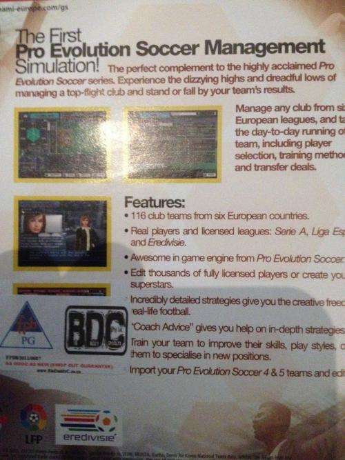 PS2 - Pro Evolution Soccer Management