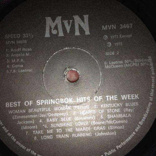 L.P. - Best of Springbok Hits of the Week