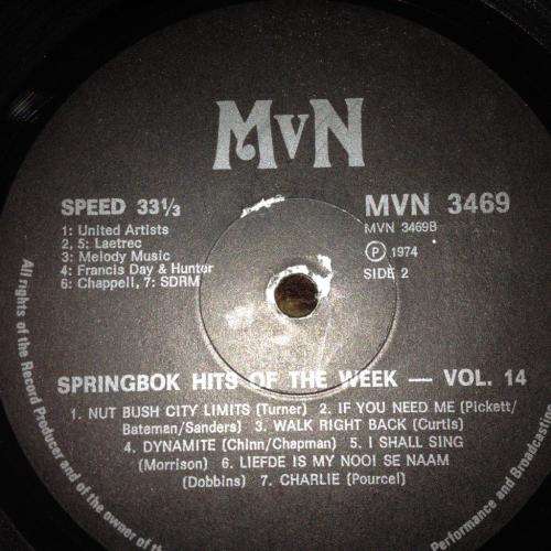 L.P. - Springbok Hits of the Week Vol 14