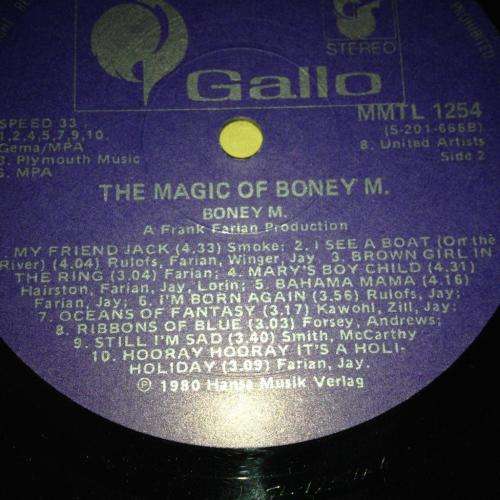 LP - Boney M - The Magic of Boney M 20 Golden Hits