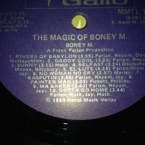 LP - Boney M - The Magic of Boney M 20 Golden Hits