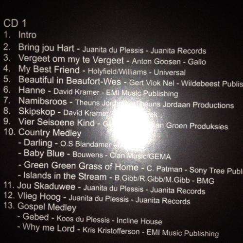 CD - Juanita Du Plessis Theuns Jordan - Bring Jou Hart "Live" Dubbel CD